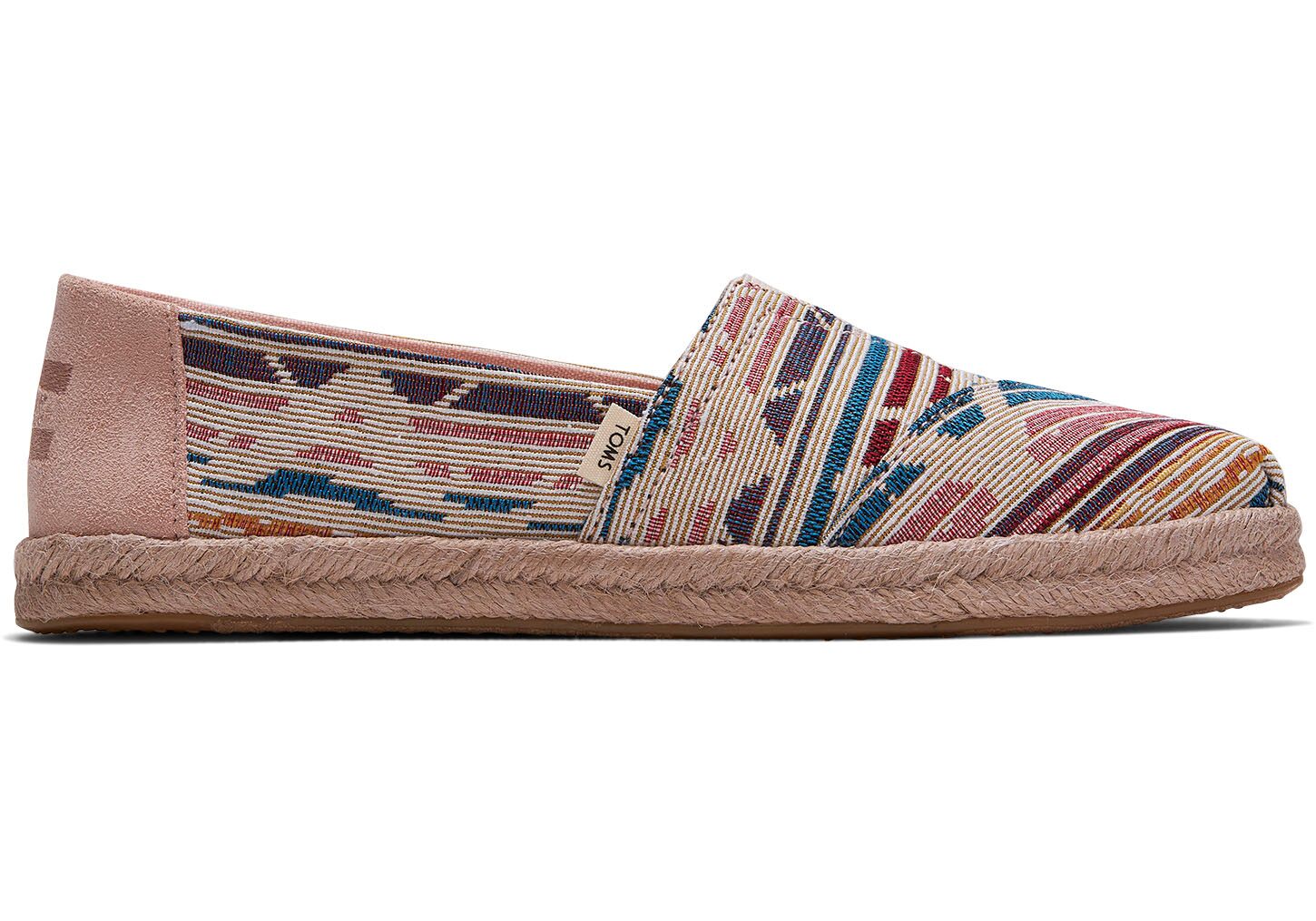 Toms Global Woven - Womens Alpargata Espadrilles - Beige/Multicolor - NZ - 753981TUP